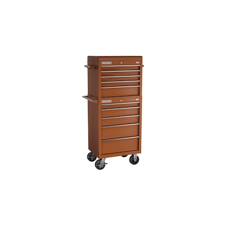 Champion Tool Storage FMPro Top Chest/Cabinet With Casters, 10 Drawer, Red, Steel, 27 in W x 20 in D FMP2710RC-RD